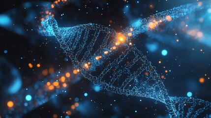 Poster - Abstract Medical Background with Molecules and DNA Visualization
