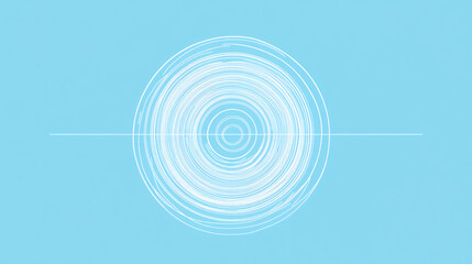 Fototapete - A circle created with a single line of tick marks extending outward, set against a minimalist background, ideal for a modern wallpaper presentation.

