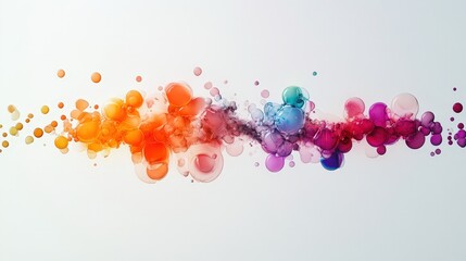 Wall Mural - Abstract Colorful Bubbles Flowing Seamlessly