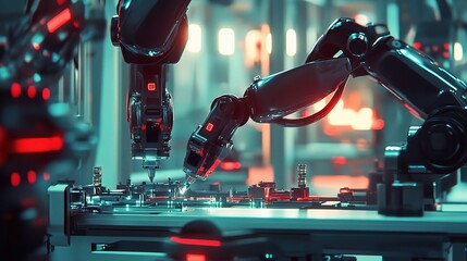 Poster - Advanced Robotic Arms Work Together on an Assembly Line