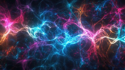 Poster - glowing nervous system abstract art background