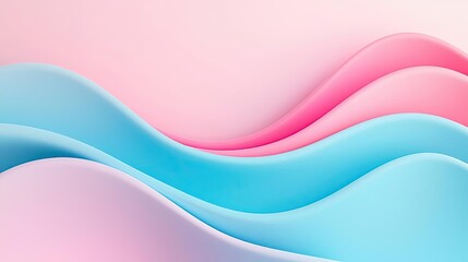 Poster - Pastel abstract background concept. Soft pastel waves in pink and blue create a soothing abstract background design.