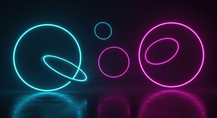 Poster - Dynamic smooth blue pink lines layered with gradient transitions, forming a fresh and elegant wavy abstract desig