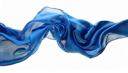 Poster - Ethereal Flowing Blue Silk Fabric in Motion. Perfect for Fashion Design, Textiles, Art Projects, and Creative Background Concepts
