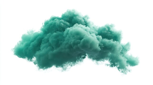 green cloud isolated on white background