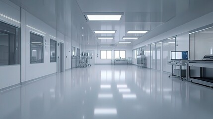 Poster - High-Tech Cleanroom Environment in Advanced Factory Setting