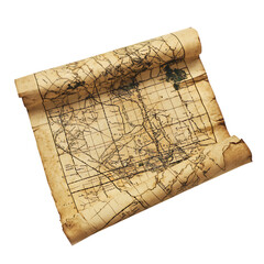 map isolated on white background full depth of field