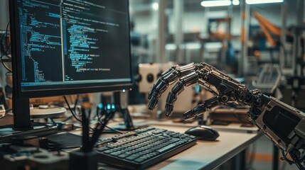 Poster - Robotic Hand Interacting with Computer Display in Industrial Setting