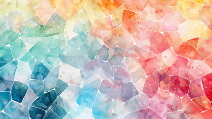Poster - a colorful abstract painting with a lot of different colors and shapes