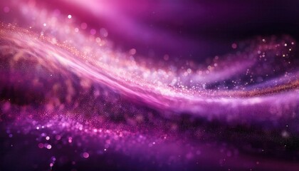 Aufkleber - Abstract Cosmic Purple Nebula with Glittering Sparkles, Bokeh Lights, and Deep Vibrant Hues for Dreamy Backgrounds or Digital Art Inspiration