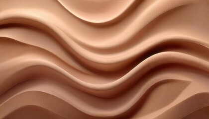 Poster - Close-Up of Smooth Beige Fabric Waves Texture for Interior Design Inspiration, Modern Backgrounds, Textile Patterns, and Minimal Art