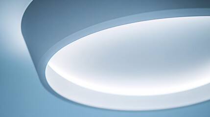 Leinwandbilder - A close-up of a white and light blue blurred background, with soft, dreamy tones creating a serene and calming effect.

