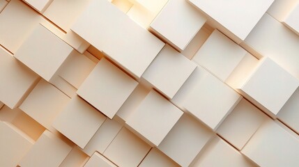 Poster - Modern Geometric Abstract Background with White Square Patterns