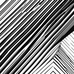 Poster - A dynamic abstract design featuring bold black and white diagonal lines, creating a sense of movement and depth. Perfect for modern art, backgrounds, and graphic design projects.