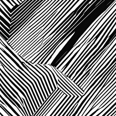 Poster - A captivating abstract design featuring bold black and white stripes, creating a dynamic and energetic visual effect. Perfect for modern art, backgrounds, and graphic design projects.