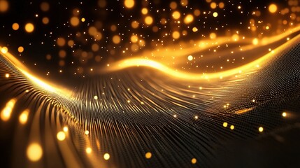 Poster - Abstract Geometric Background with Glowing Dots and Lines