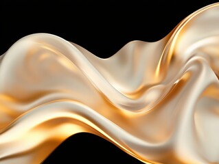 Poster - Futuristic abstract wave patterns digital art motion design black background creative visualization