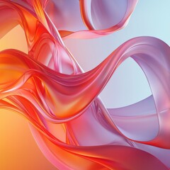 Poster - Dynamic abstract swirl composition digital art colorful gradient background modern design aesthetic viewpoint visual concept