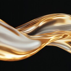 Poster - Dynamic electric abstract background with flowing gold shapes digital art modern design futuristic concept