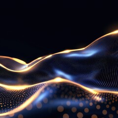 Poster - Futuristic luminous digital abstract background virtual space graphic design modern dynamic technology concept