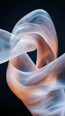 Poster - Digital abstract infinity loop patterns graphic design modern art dark background high-quality visualization