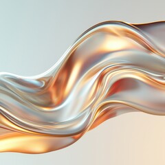 Poster - Flowing digital abstract gradient background minimalist design modern aesthetic soft tones artistic representation