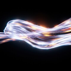 Poster - Dynamic energy particle trails abstract background digital art vibrant colors full screen modern visuals