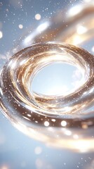 Poster - Galactic vortex waves digital abstract background motion graphics cosmic environment dynamic viewpoint digital art concept