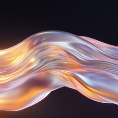 Poster - Dynamic holographic particles digital abstract background graphic design modern aesthetics high-tech environment visual art concept
