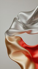 Poster - Dynamic flowing abstract ribbons digital art modern design minimalist environment artistic viewpoint visual concept
