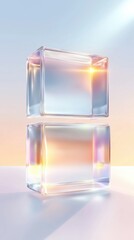 Poster - Geometric neon abstract design digital space graphic content vibrant environment artistic viewpoint futuristic concept
