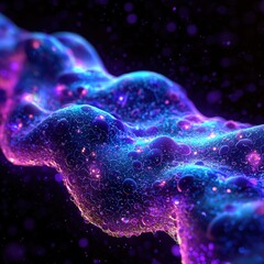Poster - Futuristic plasma design abstract digital background vibrant colorful waves creative art stunning visuals