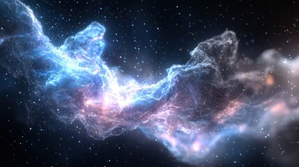 Poster - Interstellar digital abstract background space visual art cosmic environment digital perspective sci-fi concept