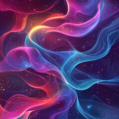 Poster - Colorful smoke wisps abstract design digital art creative background vibrant environment artistic viewpoint conceptual theme