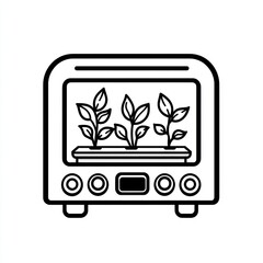 Poster - Indoor Plant Growing System with Three Small Plants
