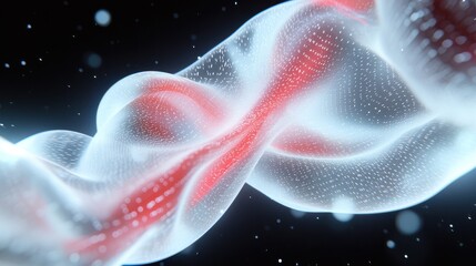 Poster - Dynamic abstract light patterns digital realm visual art immersive environment close-up glow-in-the-dark inspiration