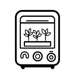 Poster - Indoor Plant Growing System Device Illustration