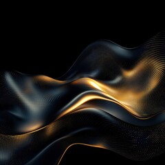 Poster - Digital abstract wave pattern art virtual space graphic design futuristic environment aesthetic viewpoint biometrics concept