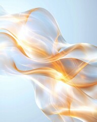 Poster - Dynamic bioluminescent abstract waves in digital art vibrant color palette soft lighting fluid movement concept