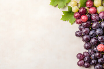 Wall Mural - Red grapes with isolated white background with copy space, concept for winery