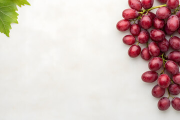 Wall Mural - Red grapes with isolated white background with copy space, concept for winery