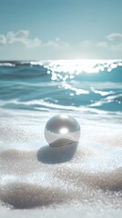 Fototapete - Beautiful romantic pearl abstract graphic poster background