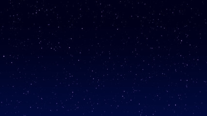 Wall Mural - starry night sky, glowing and shiny stars on dark blue background , space and universe twinkle stars background	