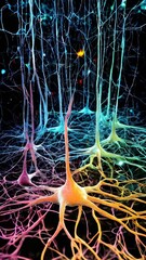 Poster - Colorful Neural Connections Illuminate the Beauty of the Human Brain's Complexity