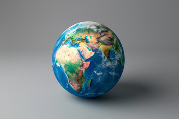 detailed high-resolution globe highlighting earth's continents and oceans with realistic lighting an