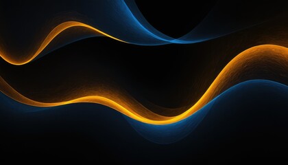 Poster - Abstract orange wave background design
9