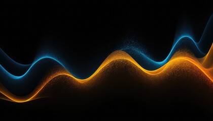 Poster - Abstract orange wave background design
3