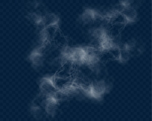 Aufkleber - Vape smoke and mist with light effects on a transparent gray background, soft flowing texture, perfect for modern, atmospheric, or vaping-related designs.