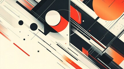 Poster - Abstract Geometric Design with Lines and Shapes in Modern Style