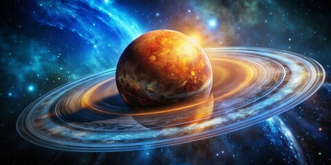 Wall Mural - Cosmic Spin: A Zoom-Out View of Rotating Mercury in the Solar System